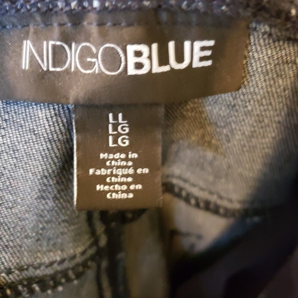 INDIGO Blue Maternity Sz Large Skinny Blue Jean - Picture 3 of 5